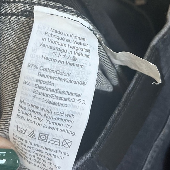 Madewell Stovepipe Cropped Jeans in Faded Black NWT Size 26 - Picture 4 of 4